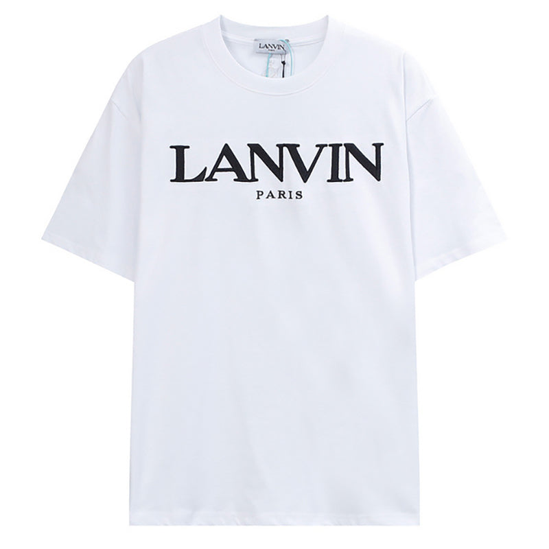 LANVIN Letter Embroidery T-Shirt