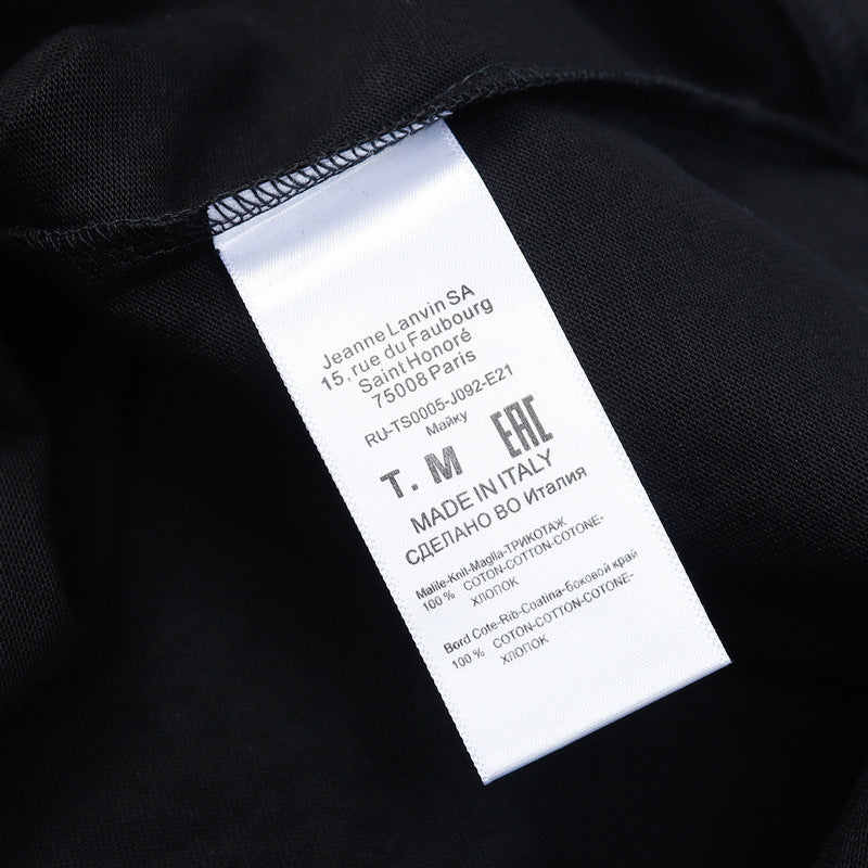 LANVIN Letter Embroidery T-Shirt