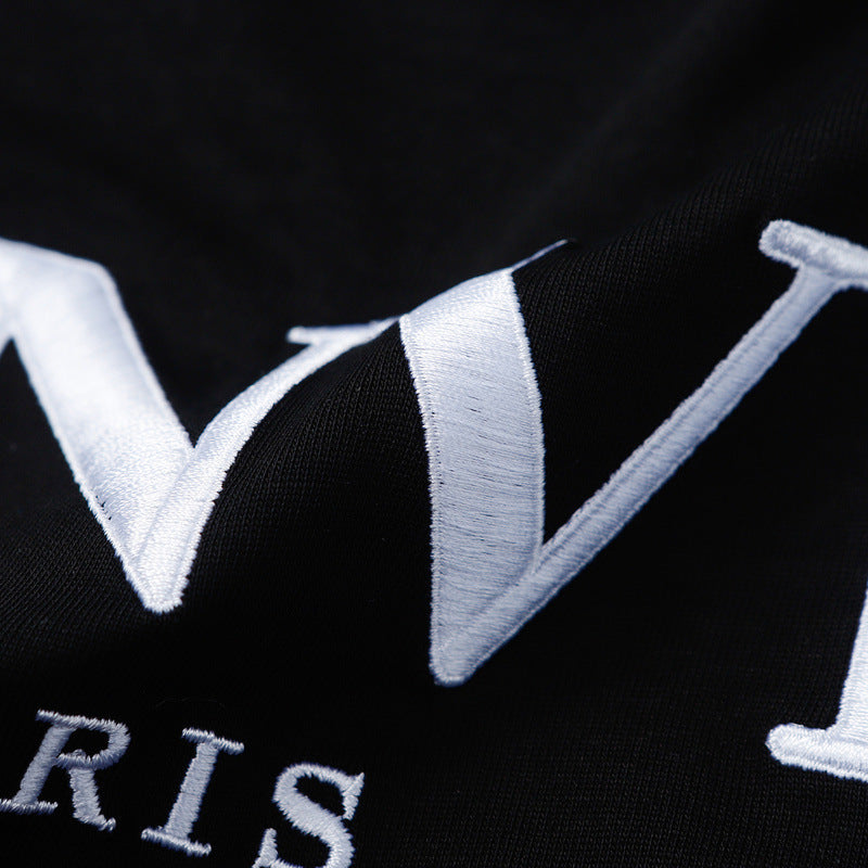 LANVIN Letter Embroidery T-Shirt