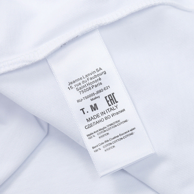 LANVIN Letter Embroidery T-Shirt