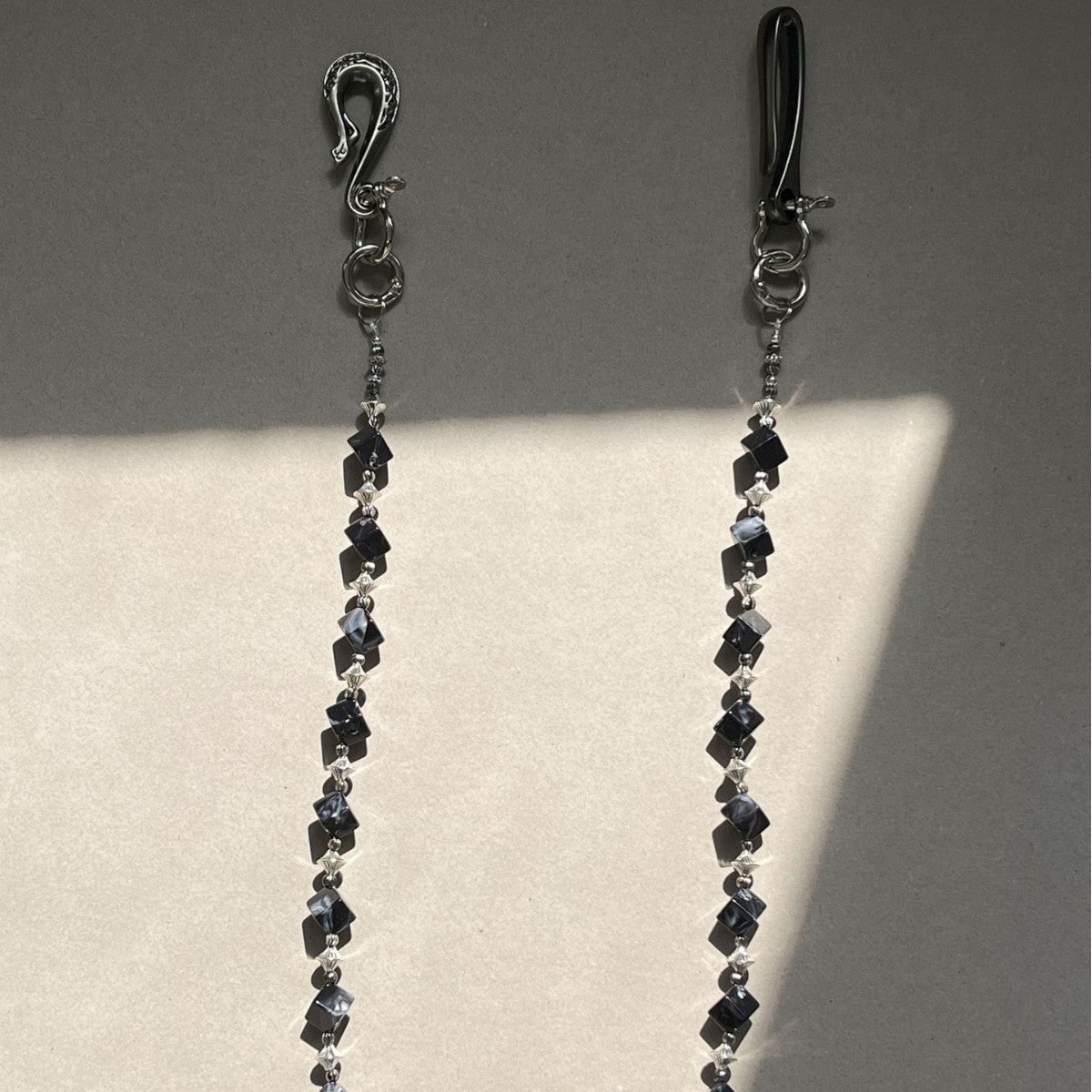 Chrome Hearts Black smudged dark style pure handmade design trouser chain