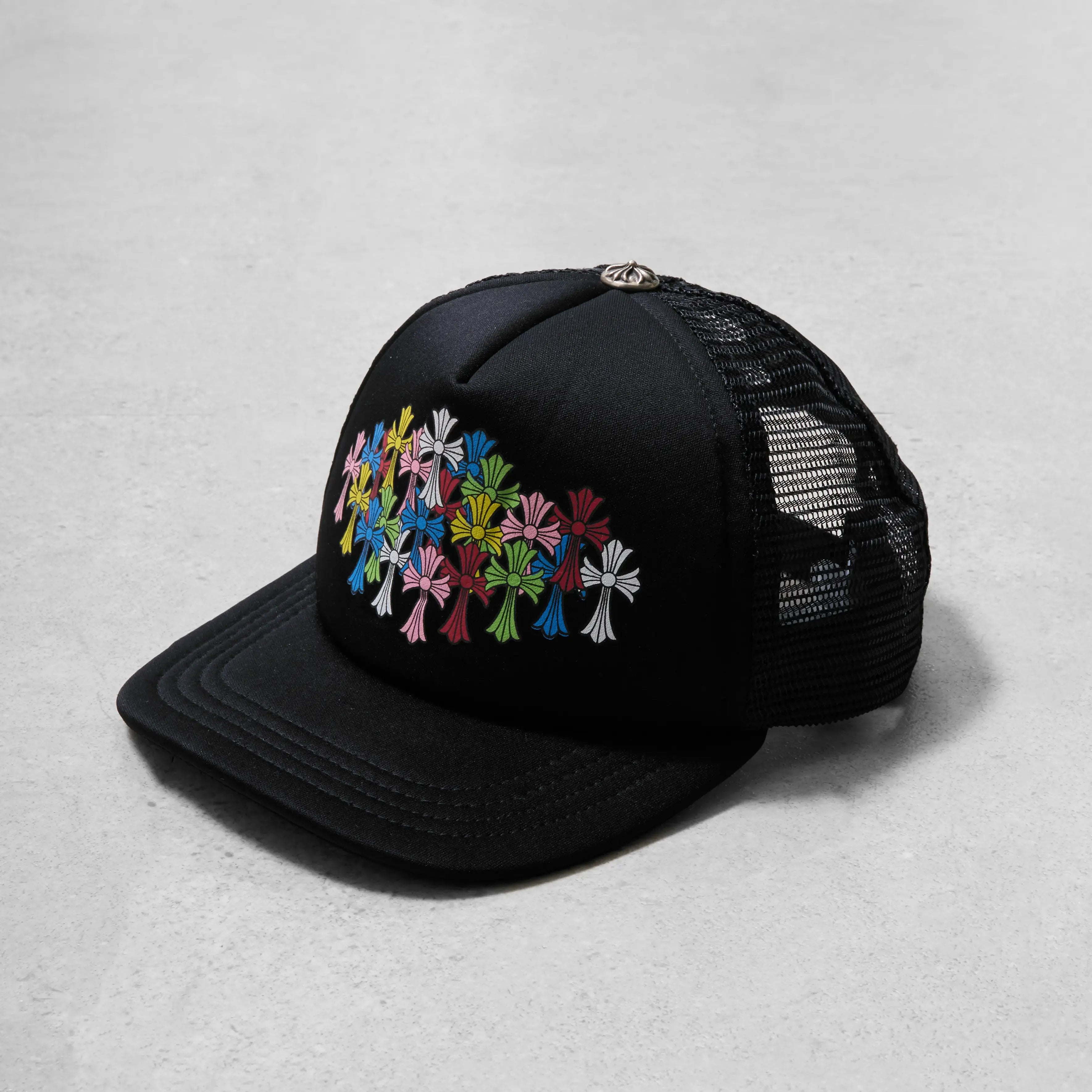 Chrome Hearts Multi Color Cemetery Cross Trucker Cap