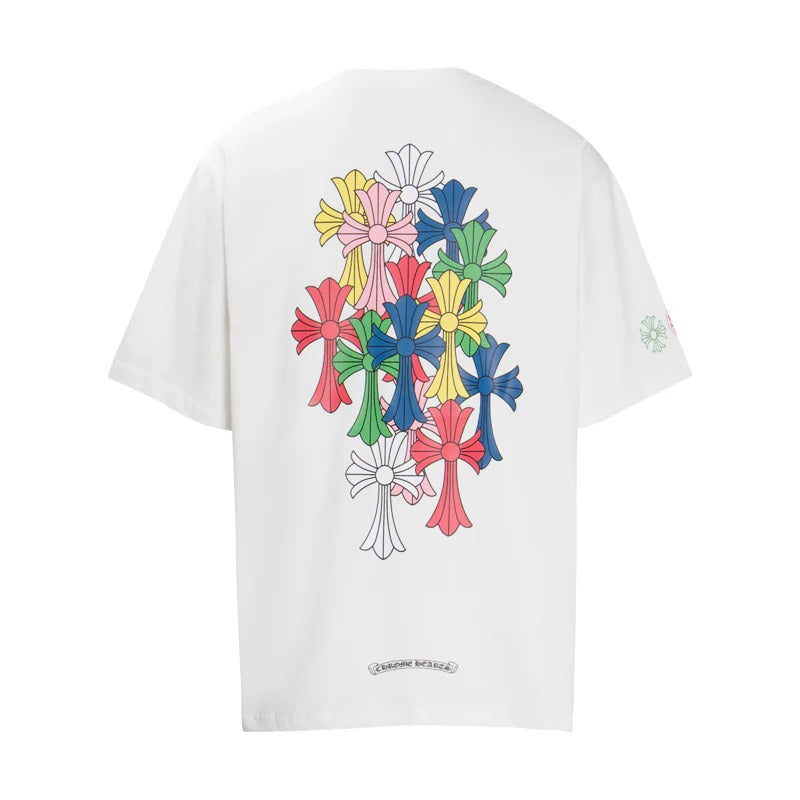 Chrome Hearts New Multi Color Cross Cemetery T-shirts 6016